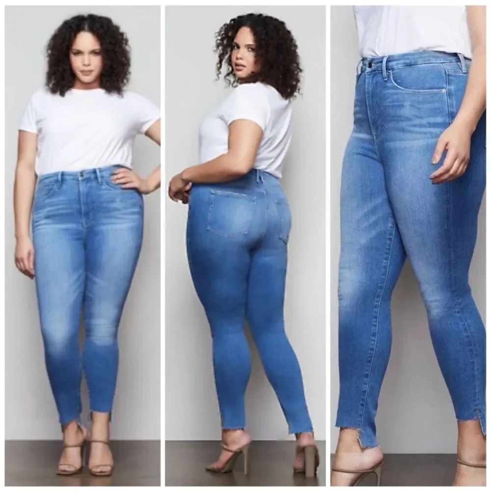 Good American Good Waist Step Hem Jeans